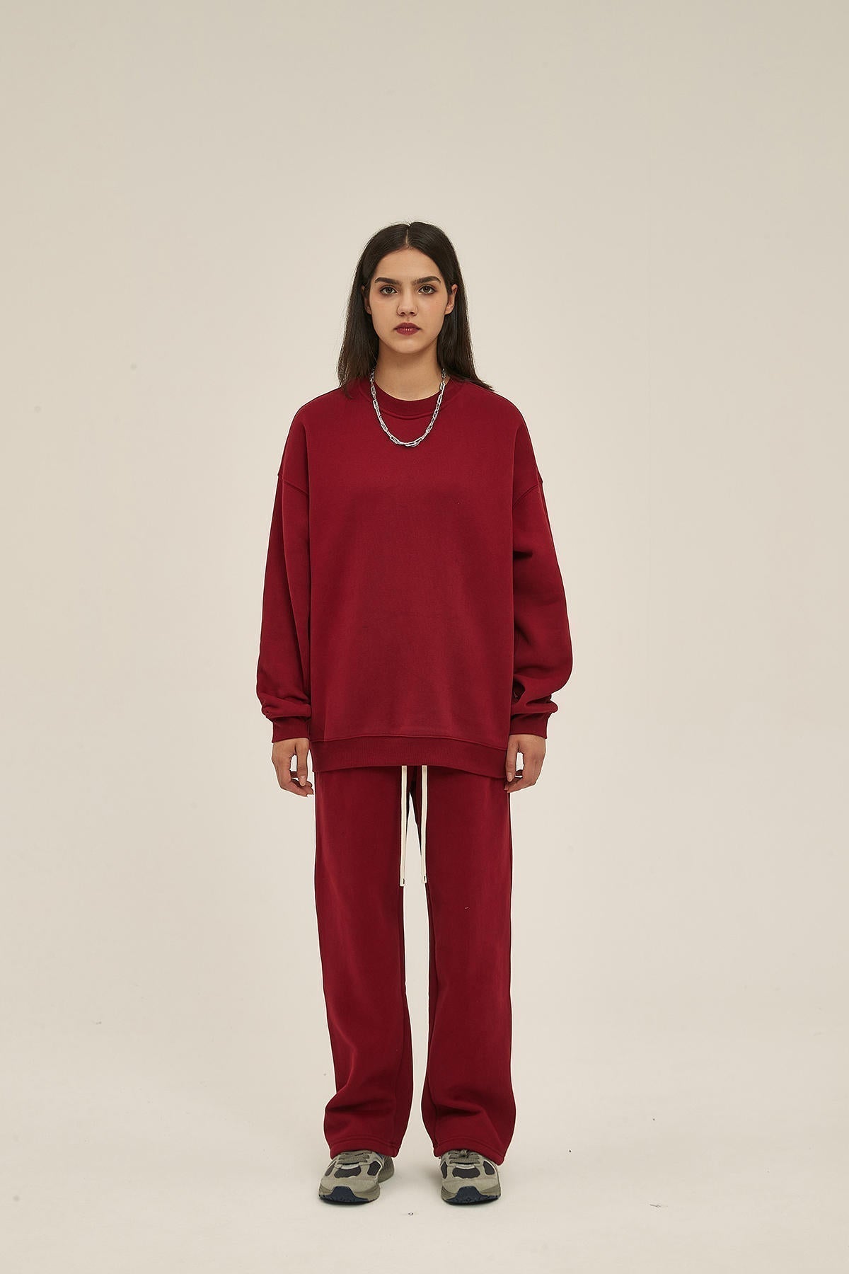 350G Fleece Women Long Sleeve Sweatshirt - image 5