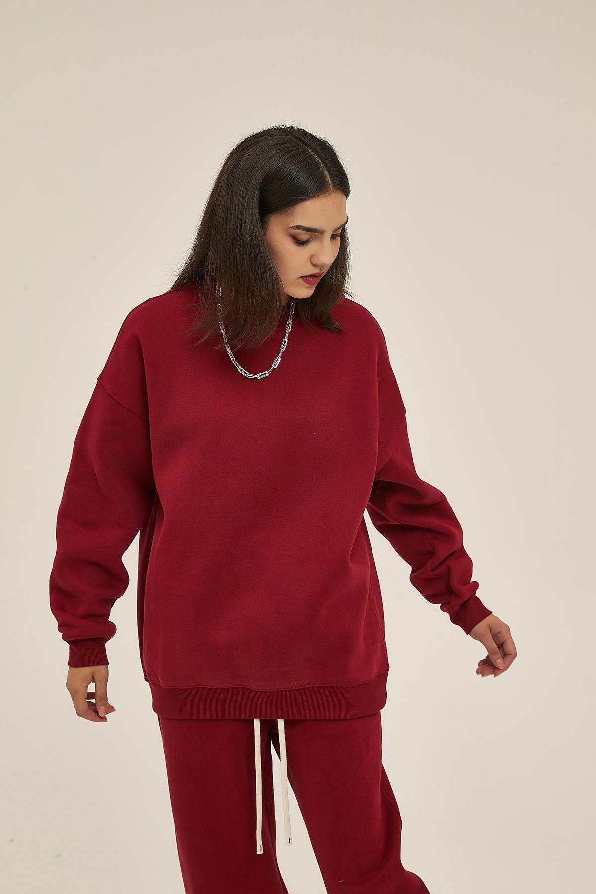 350G Fleece Women Long Sleeve Sweatshirt - image 3